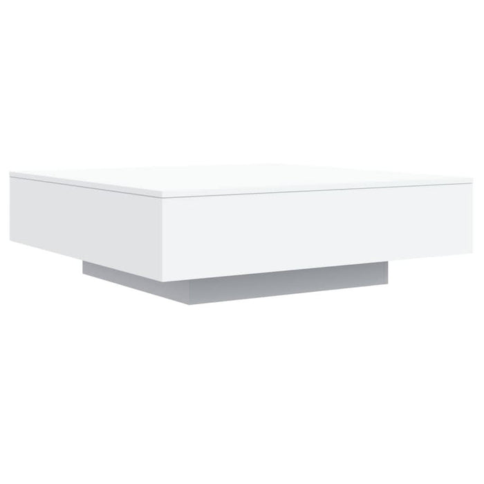 Măsuță de cafea cu lumini LED, alb, 100x100x31 cm - WALTI WALTI