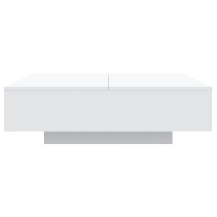 Măsuță de cafea cu lumini LED, alb, 100x100x31 cm - WALTI WALTI