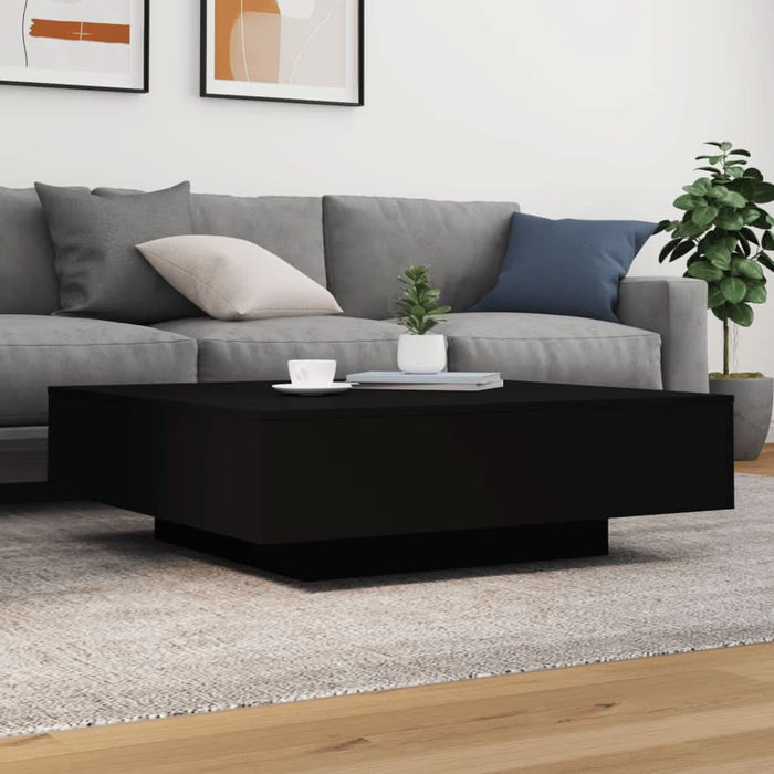 Măsuță de cafea cu lumini LED, negru, 100x100x31 cm - WALTI WALTI
