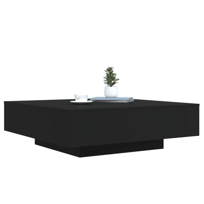 Măsuță de cafea cu lumini LED, negru, 100x100x31 cm - WALTI WALTI