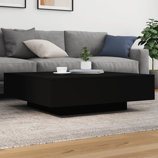 Măsuță de cafea cu lumini LED, negru, 100x100x31 cm - WALTI WALTI