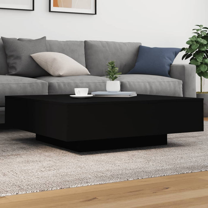 Măsuță de cafea cu lumini LED, negru, 100x100x31 cm - WALTI WALTI