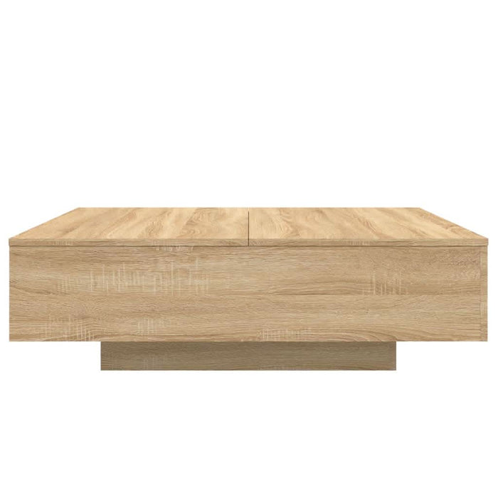 Măsuță de cafea cu lumini LED, stejar sonoma, 100x100x31 cm - WALTI WALTI