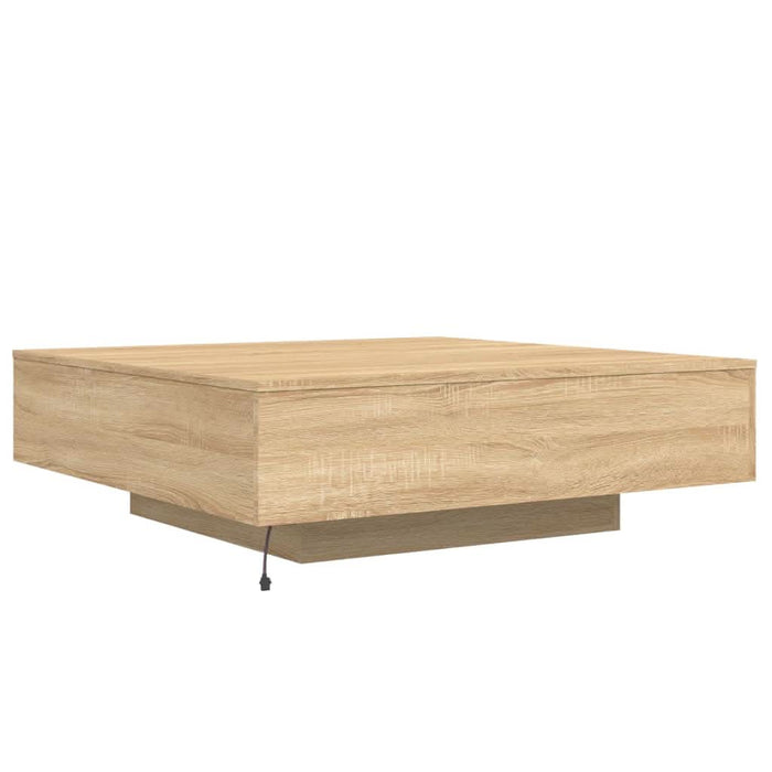Măsuță de cafea cu lumini LED, stejar sonoma, 100x100x31 cm - WALTI WALTI