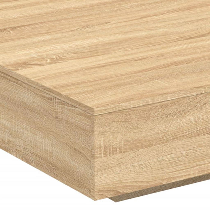 Măsuță de cafea cu lumini LED, stejar sonoma, 100x100x31 cm - WALTI WALTI