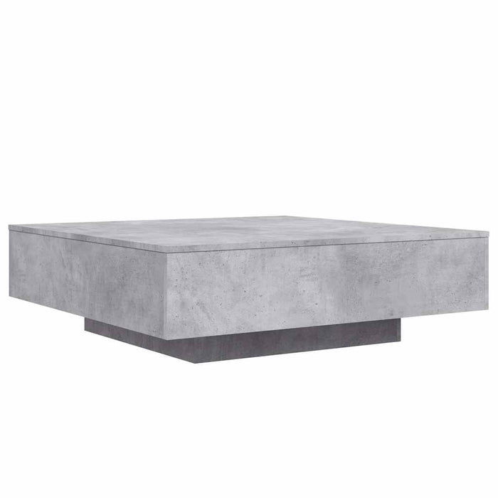 Măsuță de cafea cu lumini LED, gri beton, 100x100x31 cm - WALTI WALTI