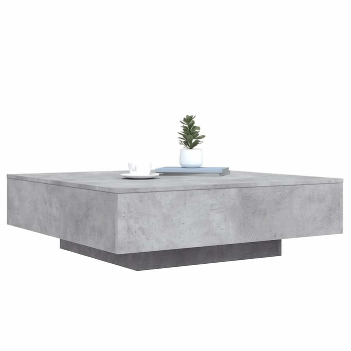 Măsuță de cafea cu lumini LED, gri beton, 100x100x31 cm - WALTI WALTI