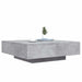 Măsuță de cafea cu lumini LED, gri beton, 100x100x31 cm - WALTI WALTI