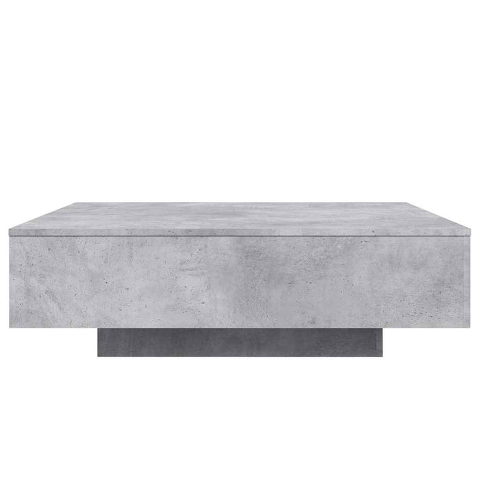 Măsuță de cafea cu lumini LED, gri beton, 100x100x31 cm - WALTI WALTI