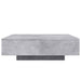 Măsuță de cafea cu lumini LED, gri beton, 100x100x31 cm - WALTI WALTI