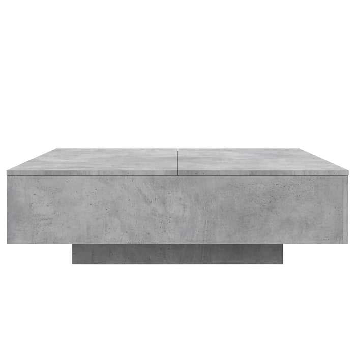 Măsuță de cafea cu lumini LED, gri beton, 100x100x31 cm - WALTI WALTI