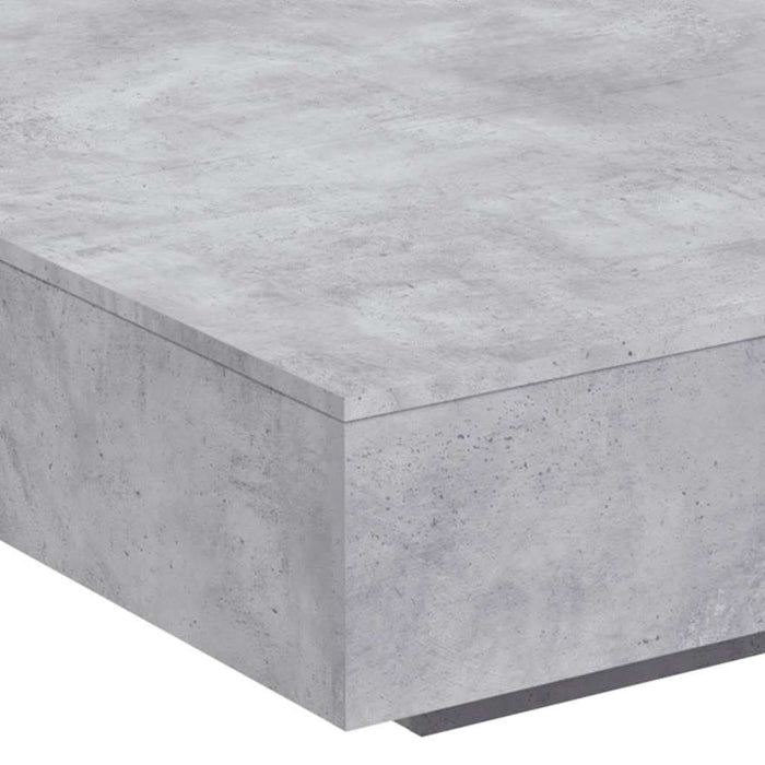 Măsuță de cafea cu lumini LED, gri beton, 100x100x31 cm - WALTI WALTI