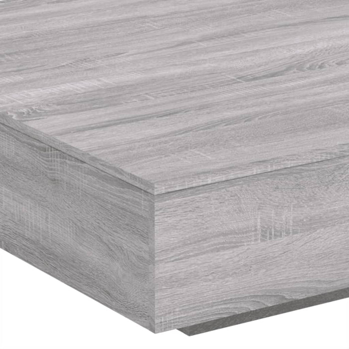 Măsuță de cafea cu lumini LED, gri sonoma, 100x100x31 cm - WALTI WALTI