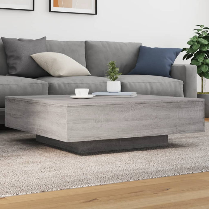 Măsuță de cafea cu lumini LED, gri sonoma, 100x100x31 cm - WALTI WALTI