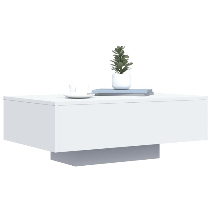 Măsuță de cafea cu lumini LED, alb, 85x55x31 cm - WALTI WALTI