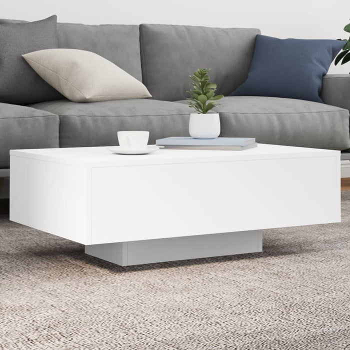 Măsuță de cafea cu lumini LED, alb, 85x55x31 cm - WALTI WALTI