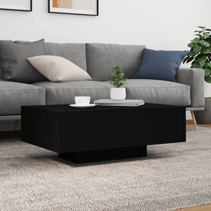 Măsuță de cafea cu lumini LED, negru, 85x55x31 cm - WALTI WALTI