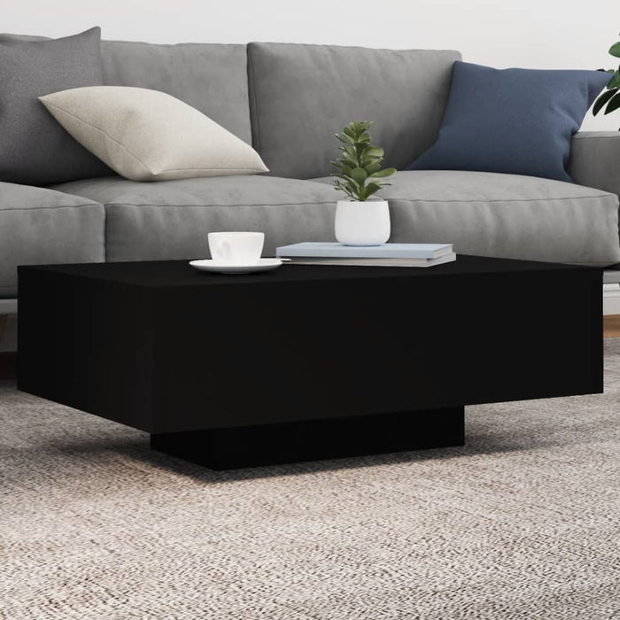 Măsuță de cafea cu lumini LED, negru, 85x55x31 cm - WALTI WALTI