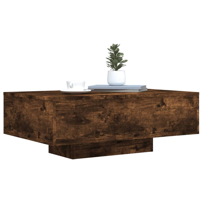 Măsuță de cafea cu lumini LED, stejar fumuriu, 85x55x31 cm - WALTI WALTI
