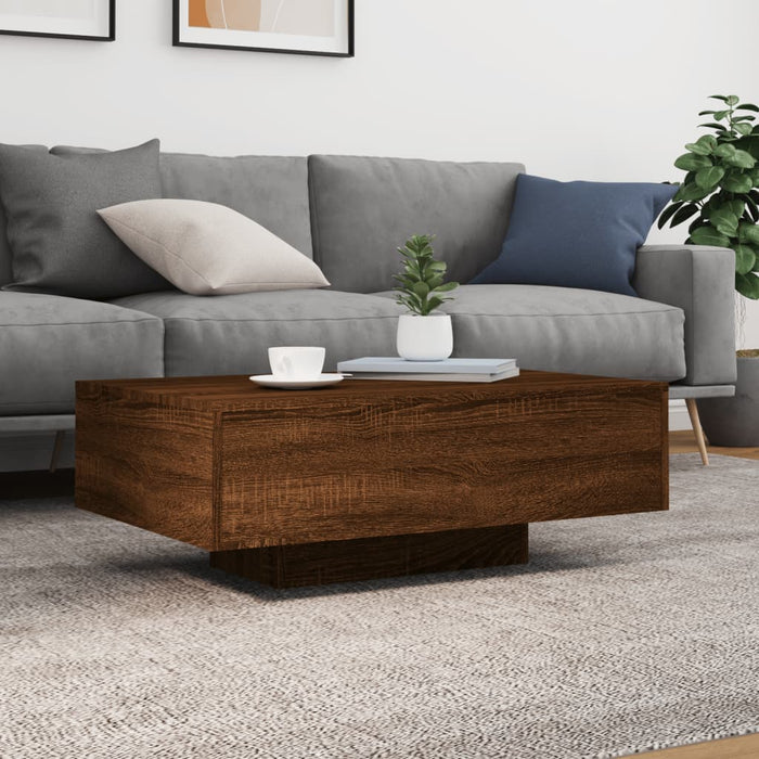 Măsuță de cafea cu lumini LED, stejar maro, 85x55x31 cm WALTI