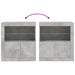 Servantă cu lumini LED, gri beton, 60,5x37x67 cm - WALTI WALTI