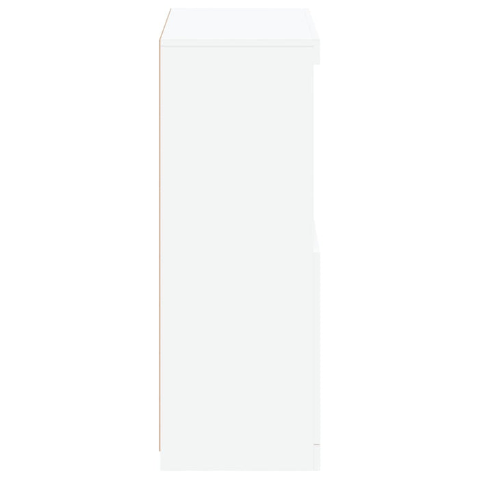 Dulap lateral cu lumini LED, alb, lemn prelucrat - WALTI WALTI