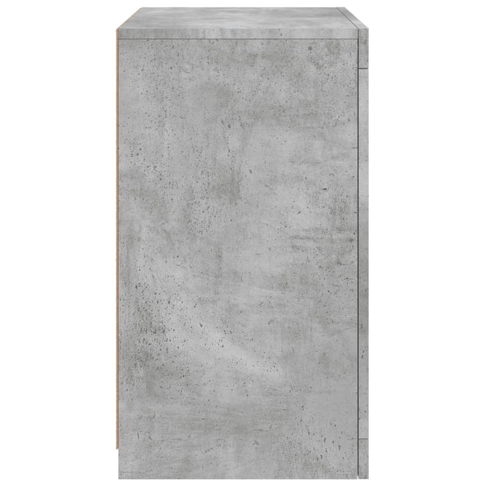 Dulapuri laterale cu lumini LED 2 buc. gri beton lemn prelucrat - WALTI WALTI