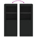 Servantă cu lumini LED, negru, 41x37x100 cm - WALTI WALTI
