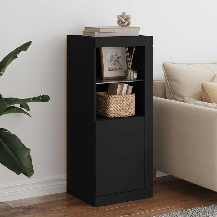 Servantă cu lumini LED, negru, 41x37x100 cm - WALTI WALTI