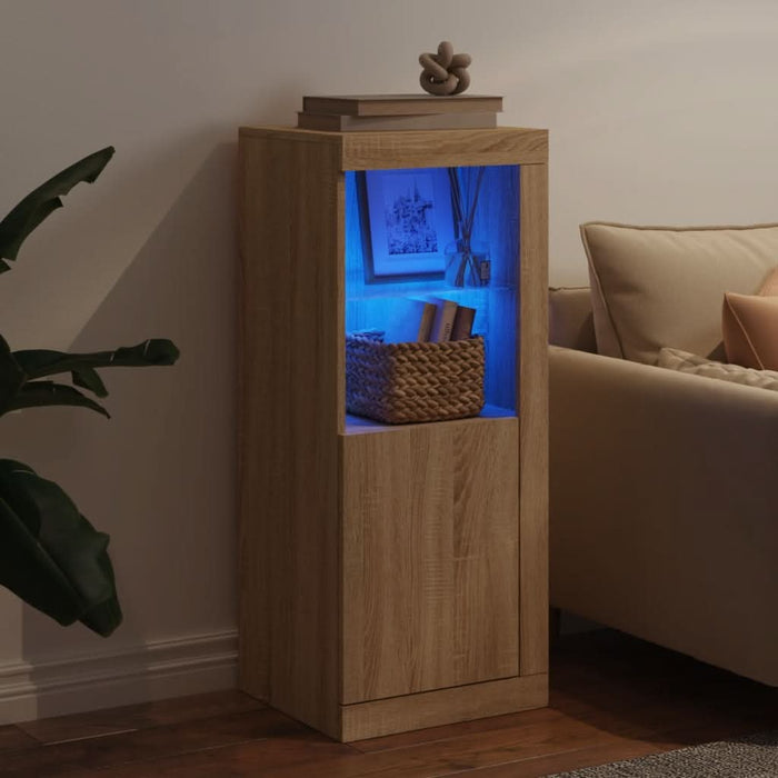 Servantă cu lumini LED, stejar sonoma, 41x37x100 cm - WALTI WALTI