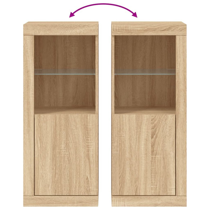 Servantă cu lumini LED, stejar sonoma, 41x37x100 cm - WALTI WALTI