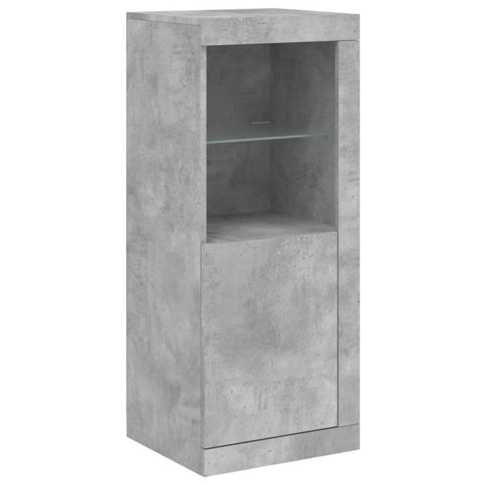 Servantă cu lumini LED, gri beton, 41x37x100 cm - WALTI WALTI