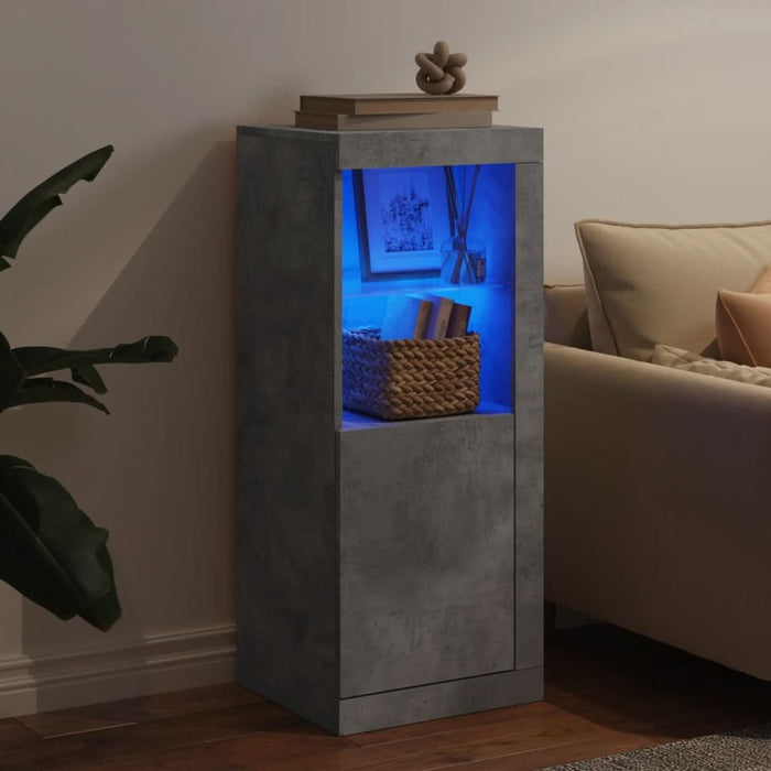 Servantă cu lumini LED, gri beton, 41x37x100 cm - WALTI WALTI