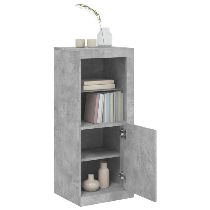 Servantă cu lumini LED, gri beton, 41x37x100 cm - WALTI WALTI