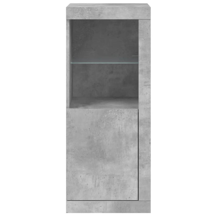 Servantă cu lumini LED, gri beton, 41x37x100 cm - WALTI WALTI