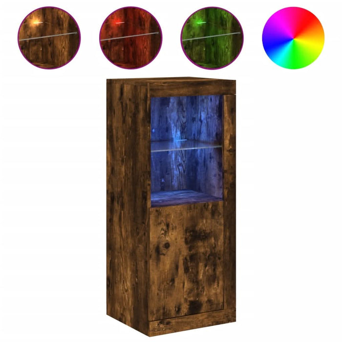 Servantă cu lumini LED, stejar fumuriu, 41x37x100 cm - WALTI WALTI