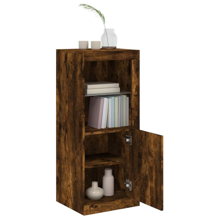 Servantă cu lumini LED, stejar fumuriu, 41x37x100 cm - WALTI WALTI