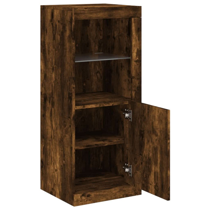 Servantă cu lumini LED, stejar fumuriu, 41x37x100 cm - WALTI WALTI