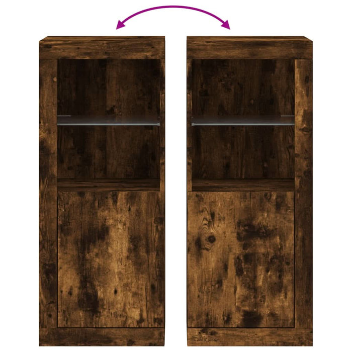 Servantă cu lumini LED, stejar fumuriu, 41x37x100 cm - WALTI WALTI
