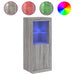 Servantă cu lumini LED, gri sonoma, 41x37x100 cm - WALTI WALTI