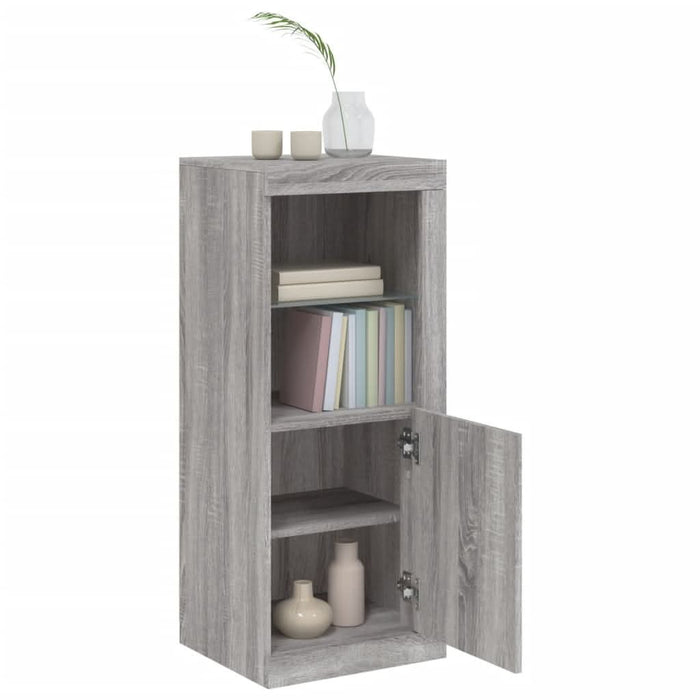 Servantă cu lumini LED, gri sonoma, 41x37x100 cm - WALTI WALTI