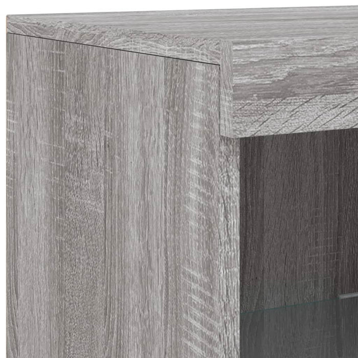 Servantă cu lumini LED, gri sonoma, 41x37x100 cm - WALTI WALTI