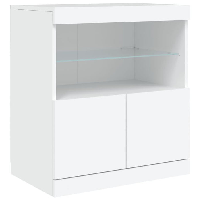 Servantă cu lumini LED, alb, 60x37x67 cm - WALTI WALTI