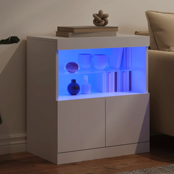 Servantă cu lumini LED, alb, 60x37x67 cm - WALTI WALTI