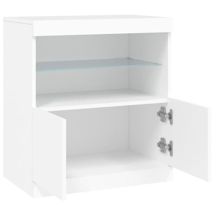 Servantă cu lumini LED, alb, 60x37x67 cm - WALTI WALTI