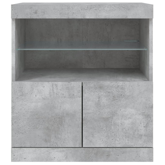 Servantă cu lumini LED, gri beton, 60x37x67 cm - WALTI WALTI