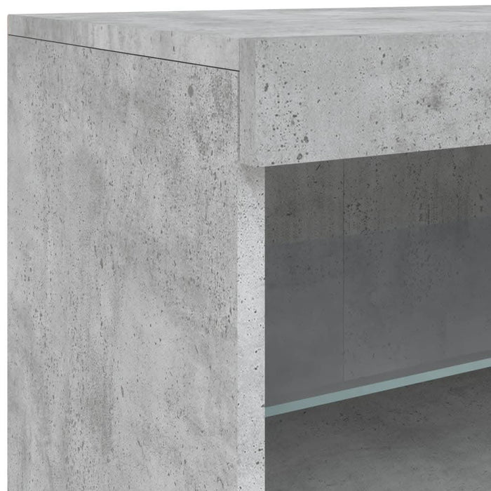 Servantă cu lumini LED, gri beton, 60x37x67 cm - WALTI WALTI