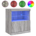 Servantă cu lumini LED, gri sonoma, 60x37x67 cm - WALTI WALTI