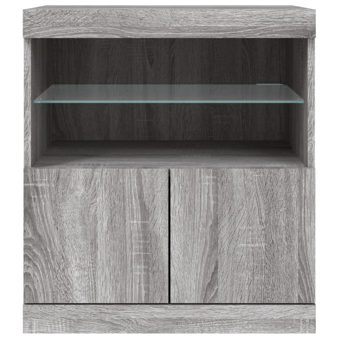 Servantă cu lumini LED, gri sonoma, 60x37x67 cm - WALTI WALTI