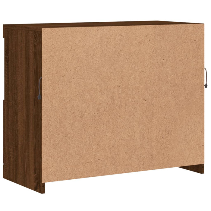 Servantă cu lumini LED, stejar maro, 81x37x67 cm WALTI